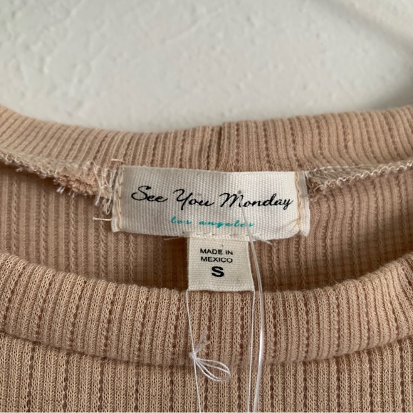 COPY - NWT See You Monday Tan Babydoll Dress - Picture 3 of 4